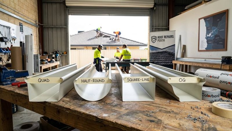 Side-by-side comparison of four common gutter profiles available for Perth homes