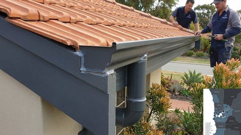 Clean well-maintained gutter system on a Perth home after professional seasonal maintenance service